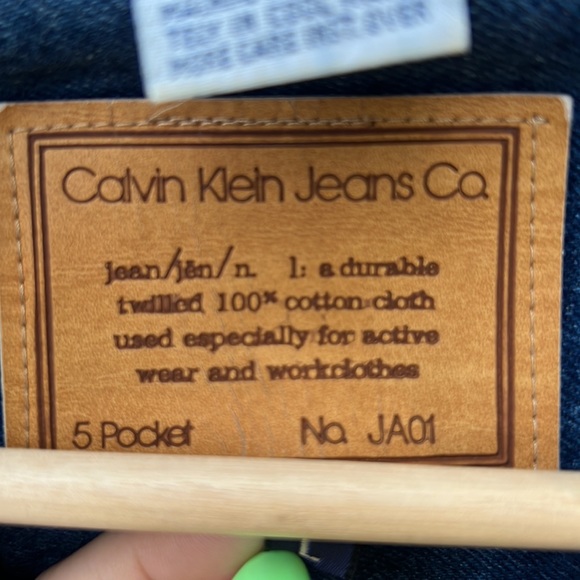 •vintage• Calvin Klein Jeans Co. faded twilled cotton denim 5 pocket jacket - Picture 4 of 6